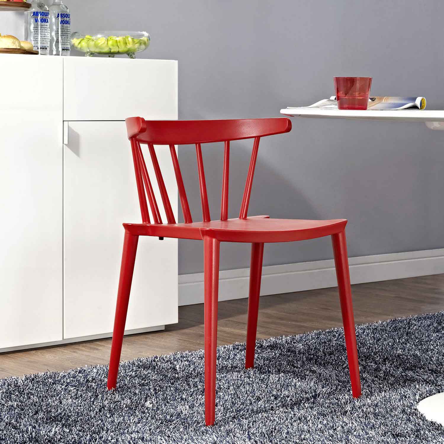 Modway Spindle Dining Side Chair - Red