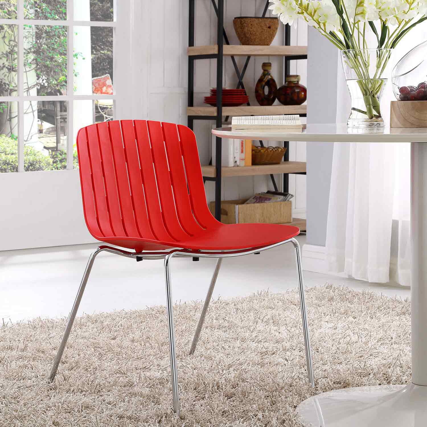 Modway Trace Dining Side Chair - Red