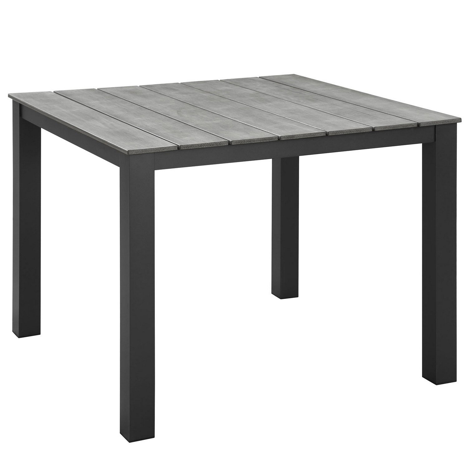 Modway Maine 40 Outdoor Patio Dining Table - Brown/Gray