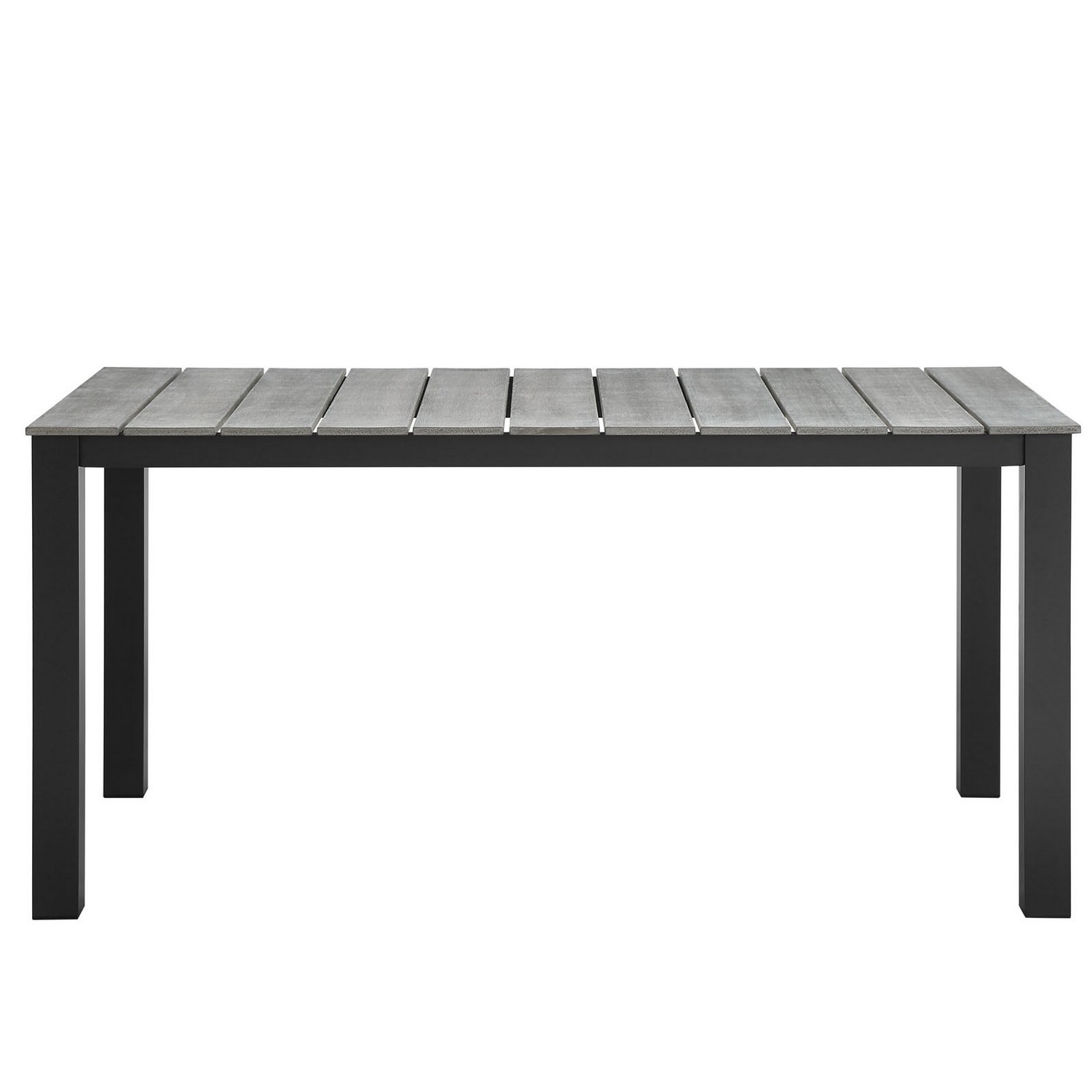 Modway Maine 63 Outdoor Patio Dining Table - Brown/Gray