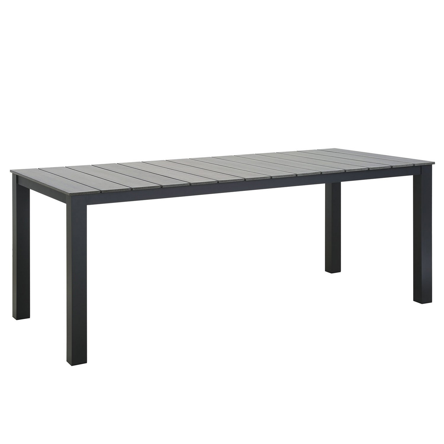 Modway Maine 80 Outdoor Patio Dining Table - Brown/Gray