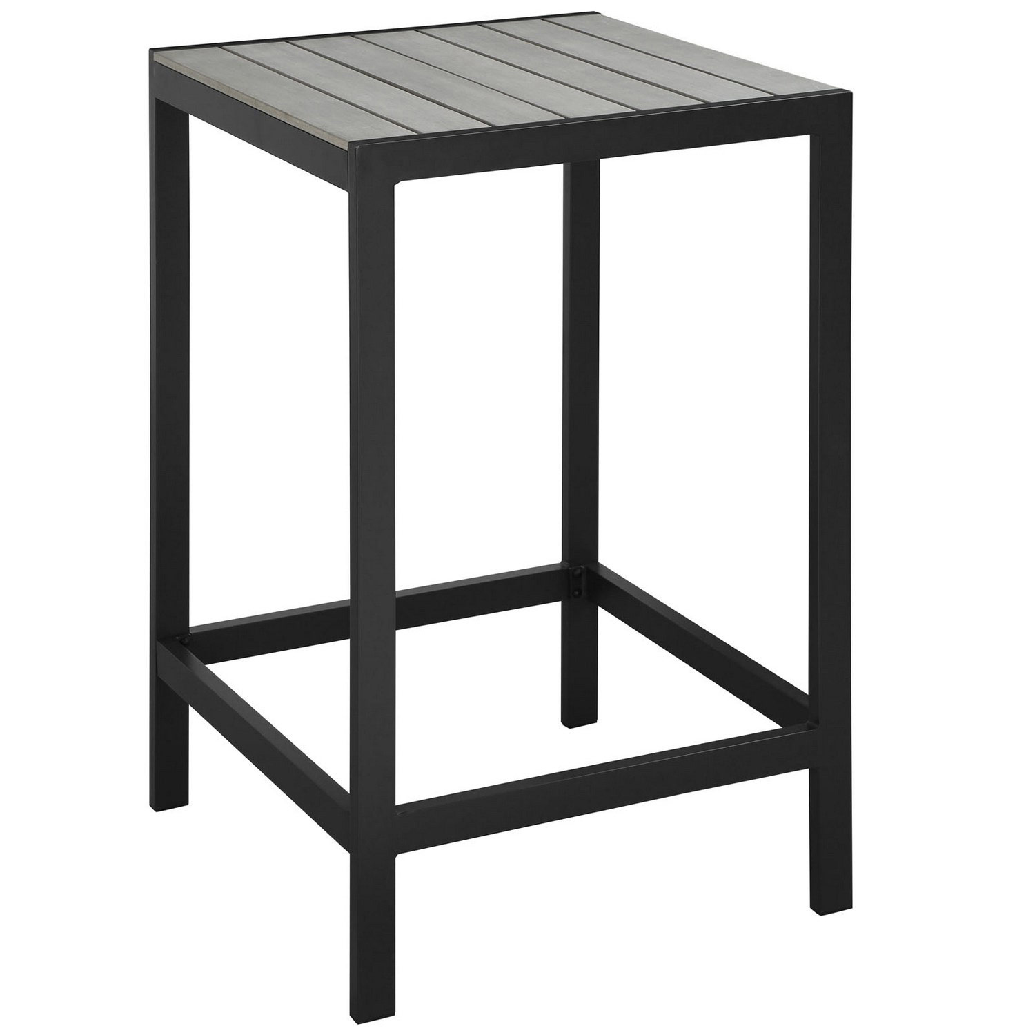 Modway Maine Outdoor Patio Bar Table - Brown/Gray