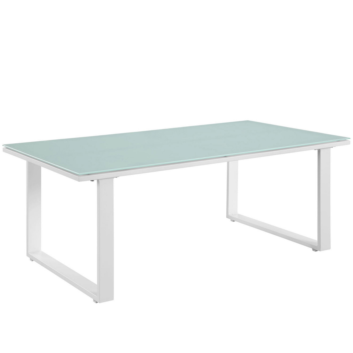 Modway Fortuna Outdoor Patio Coffee Table - White