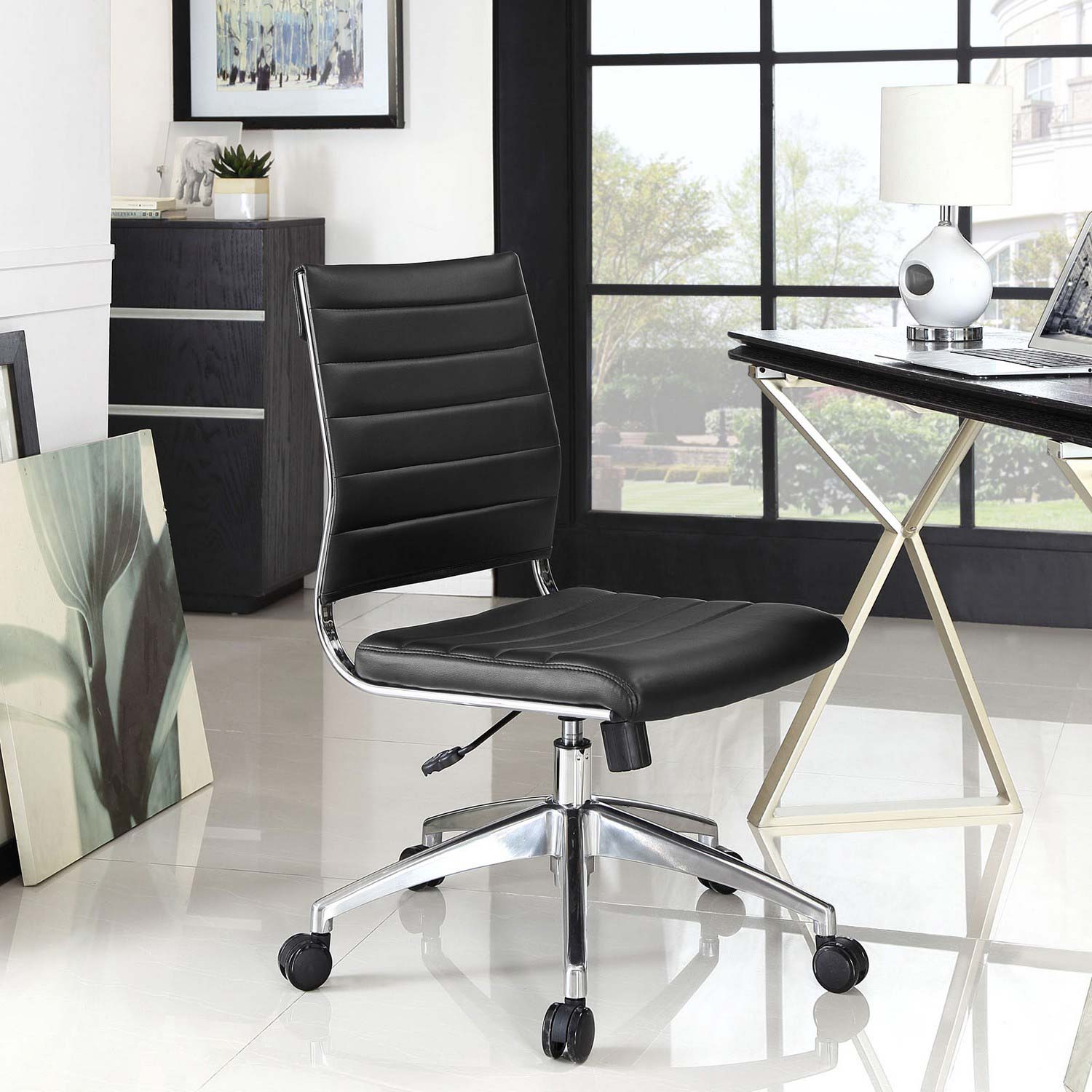Modway Jive Armless Mid Back Office Chair - Black