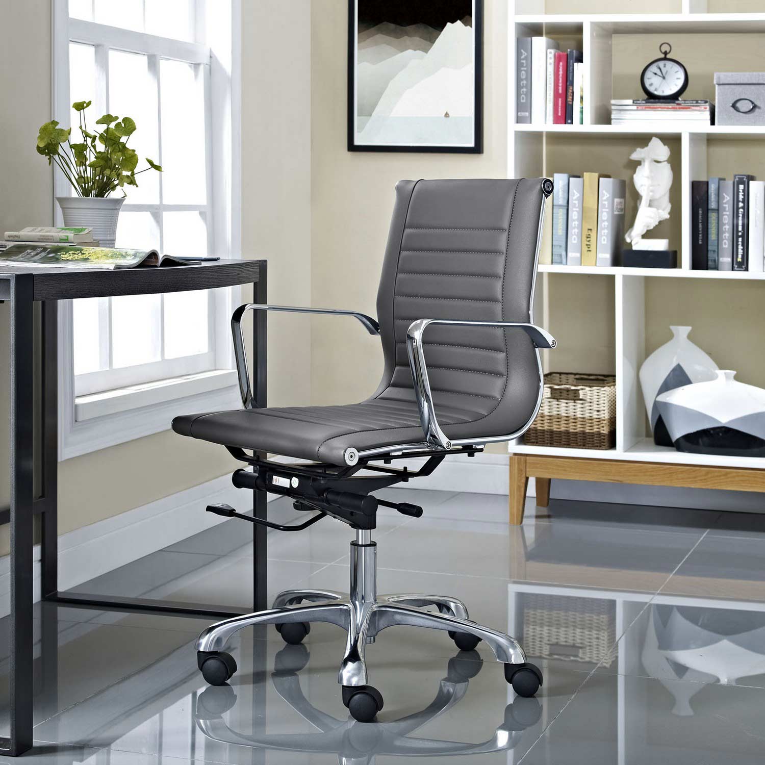 Modway Runway Mid Back Office Chair - Gray