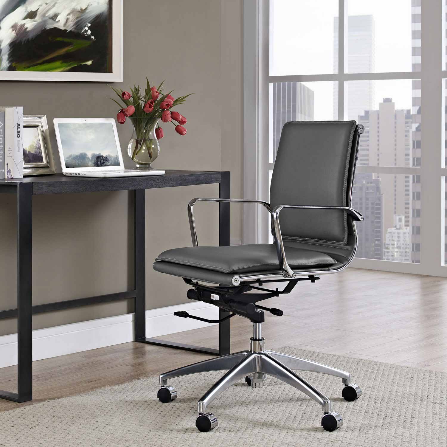 Modway Sage Mid Back Office Chair - Gray
