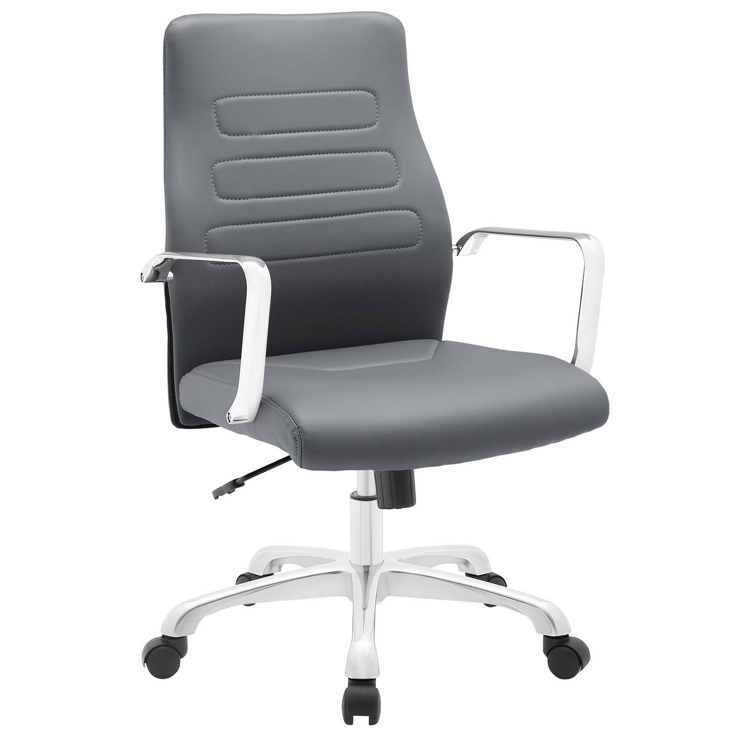 Modway Depict Mid Back Aluminum Office Chair - Gray