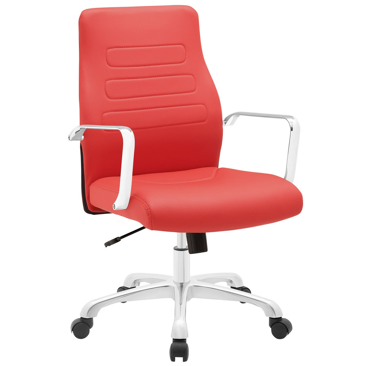Modway Depict Mid Back Aluminum Office Chair - Red