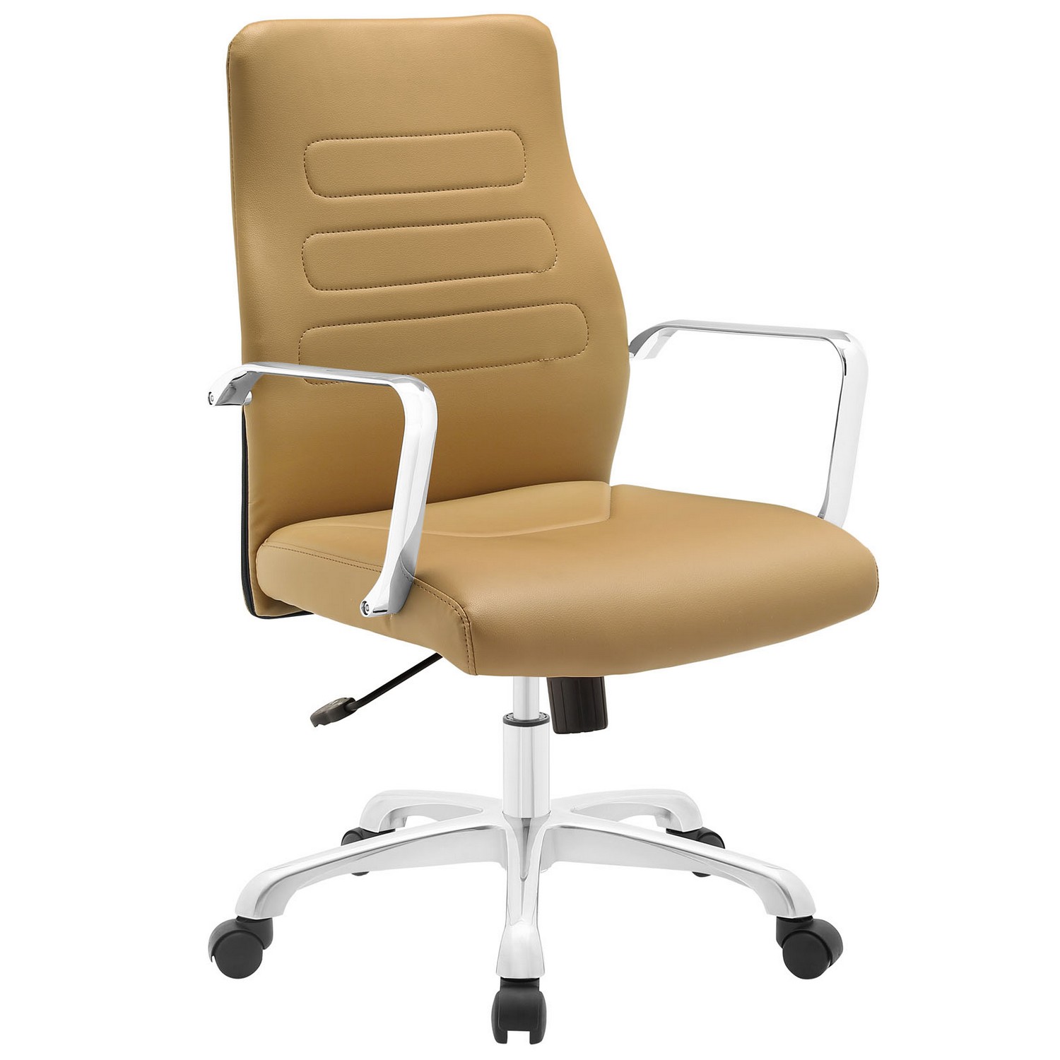 Modway Depict Mid Back Aluminum Office Chair - Tan