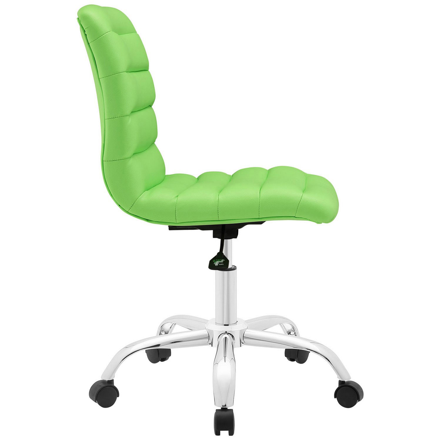 Modway Ripple Armless Mid Back Office Chair - Bright Green