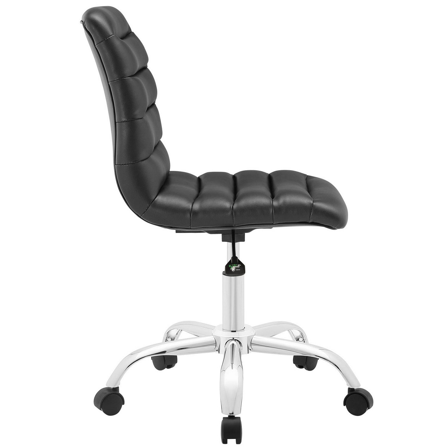 Modway Ripple Armless Mid Back Office Chair - Black