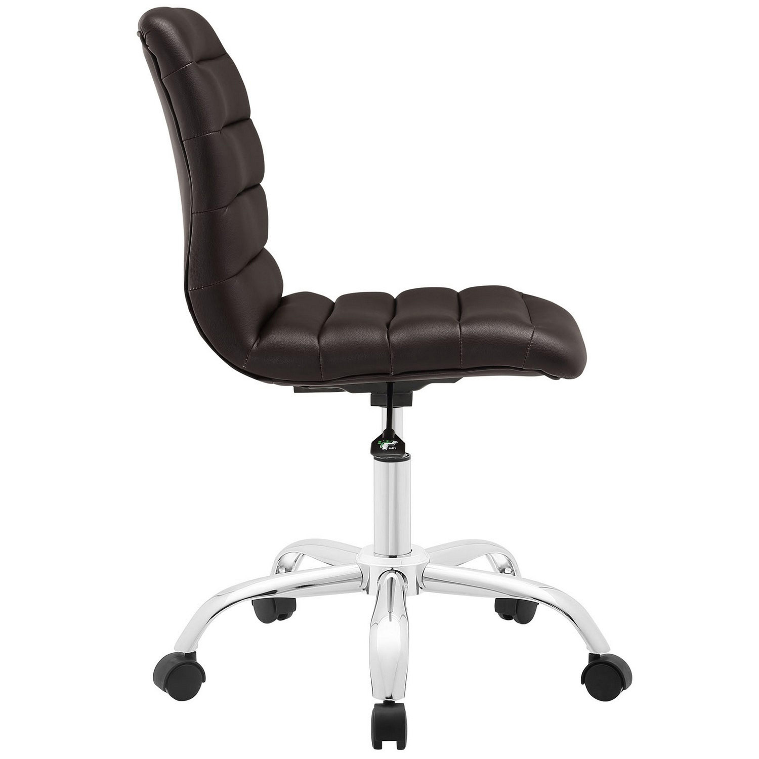 Modway Ripple Armless Mid Back Office Chair - Brown