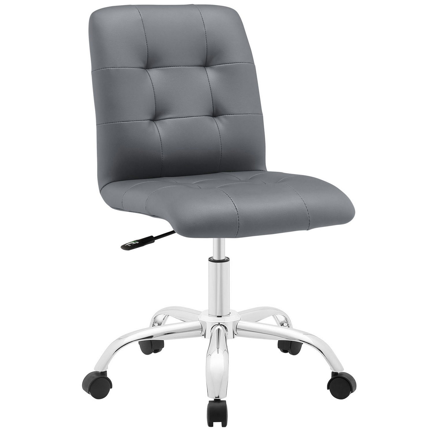 Modway Prim Armless Mid Back Office Chair - Gray