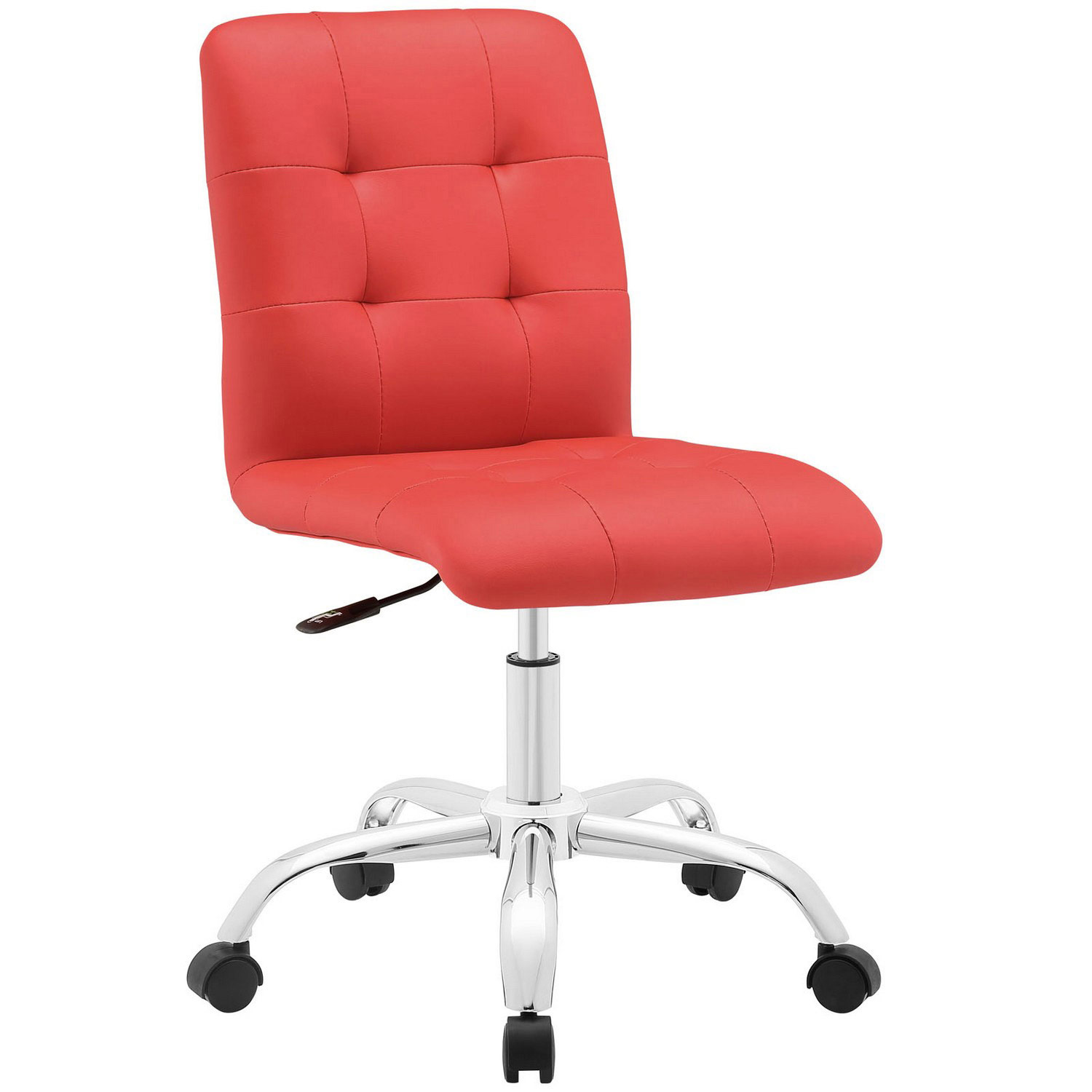 Modway Prim Armless Mid Back Office Chair - Red