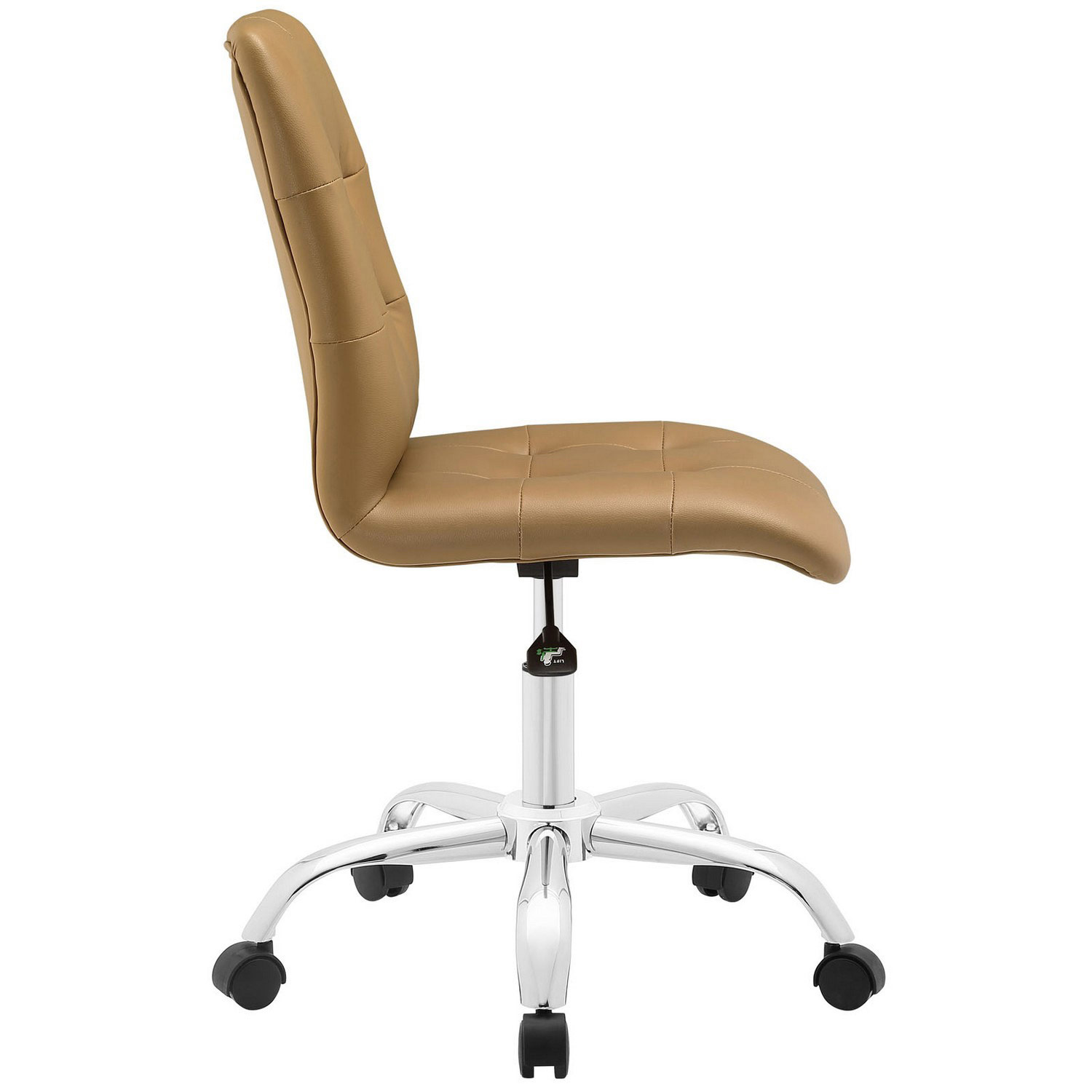 Modway Prim Armless Mid Back Office Chair - Tan