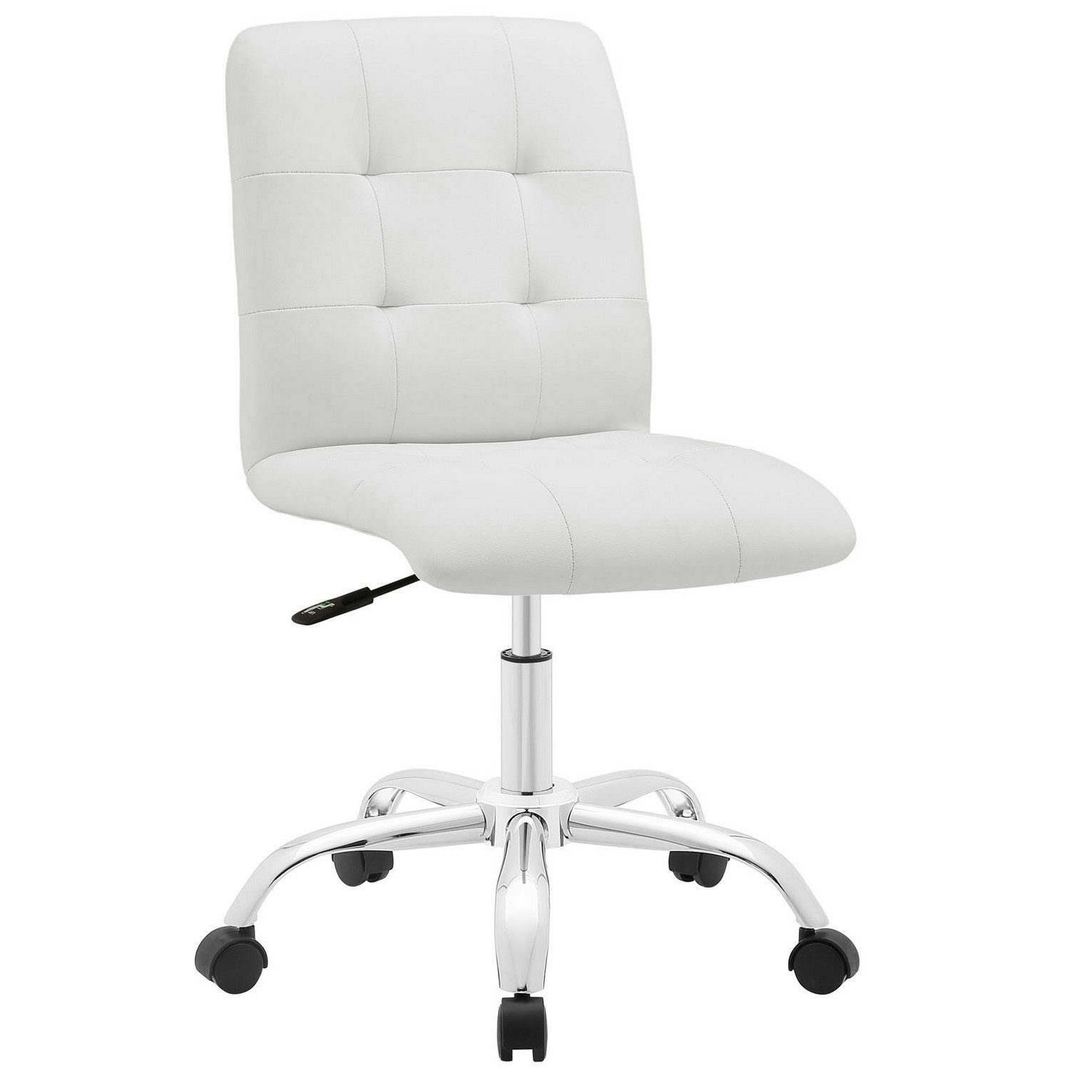 Modway Prim Armless Mid Back Office Chair - White