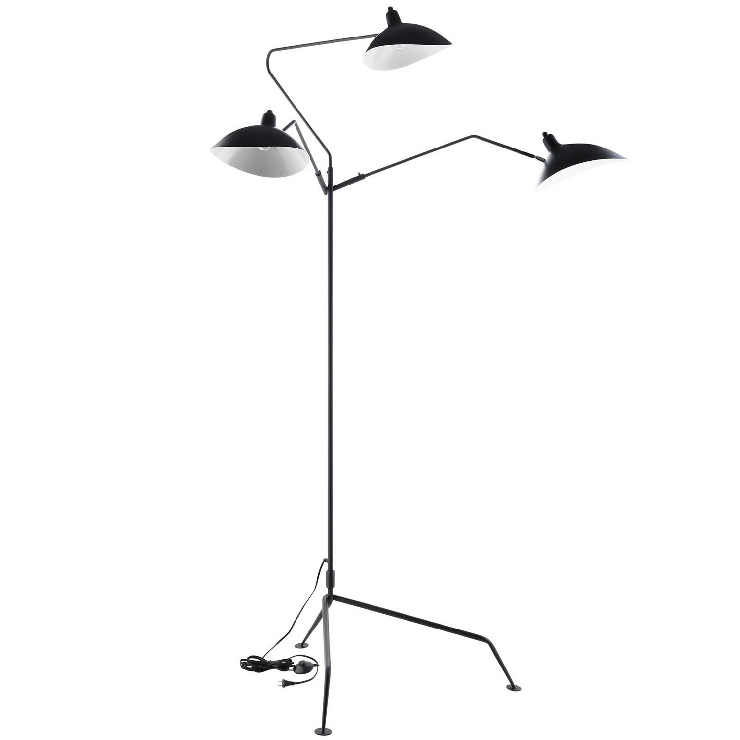 Modway View Stainless Steel Floor Lamp - Black