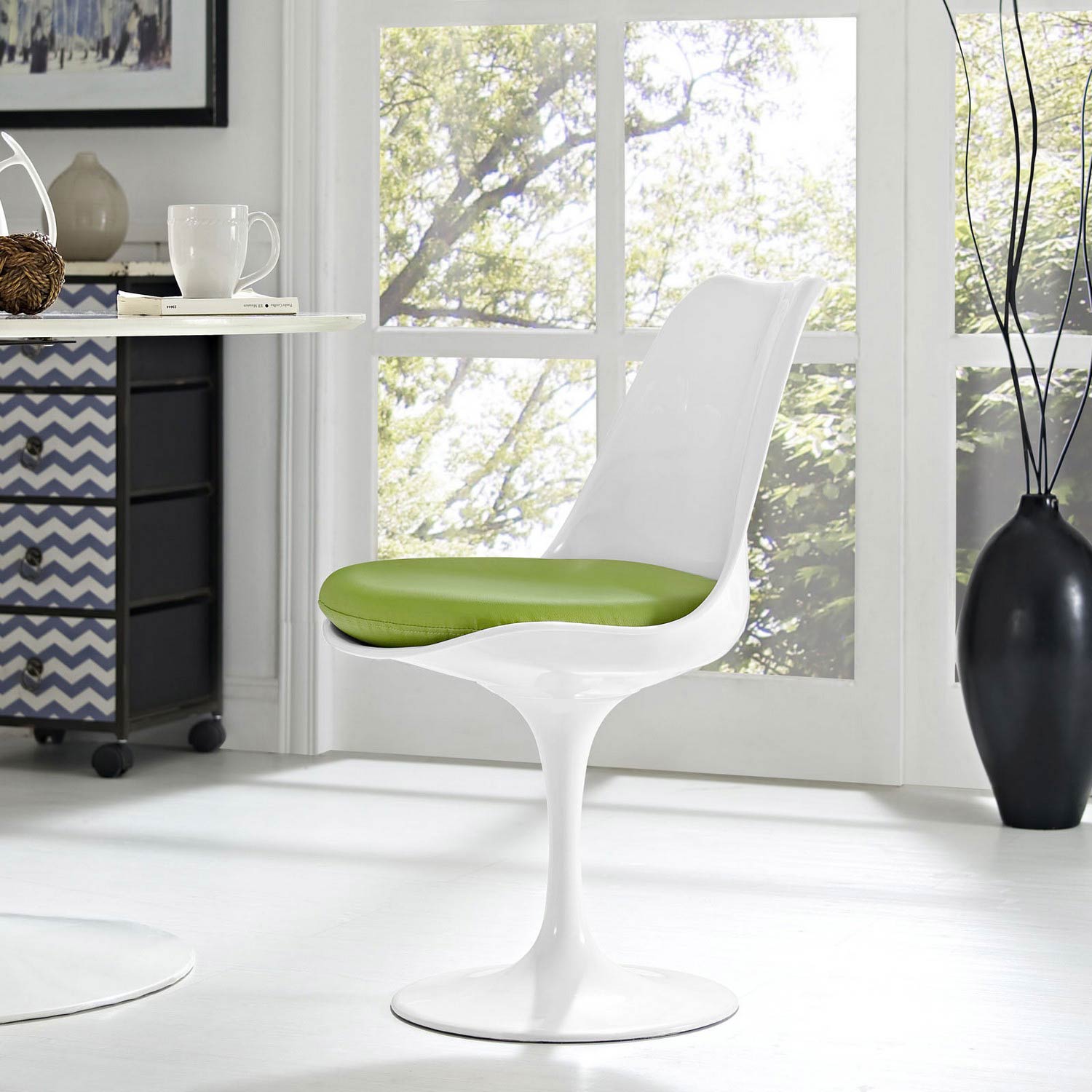 Modway Lippa Dining Vinyl Side Chair - Green