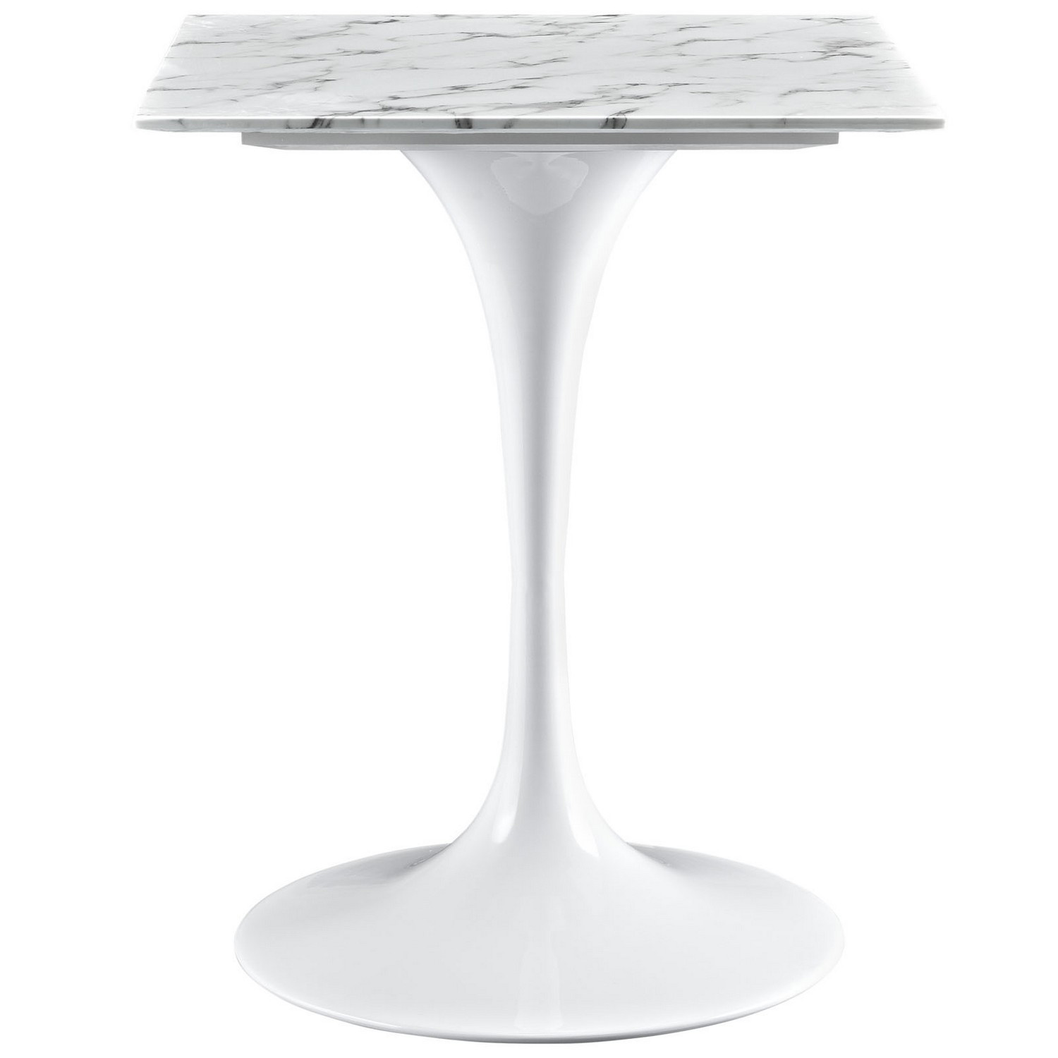 Modway Lippa 24 Marble Top Dining Table - White