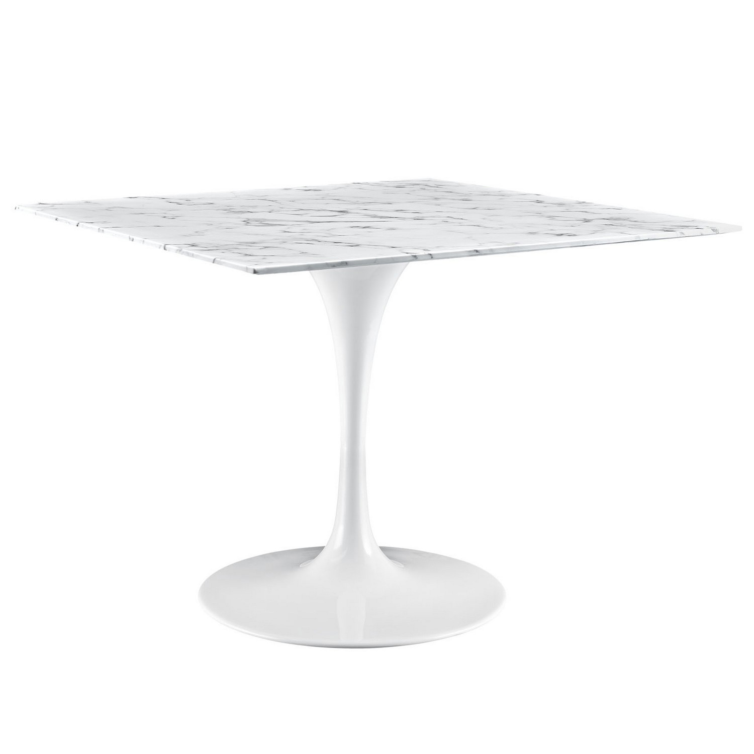 Modway Lippa 40 Marble Dining Table - White