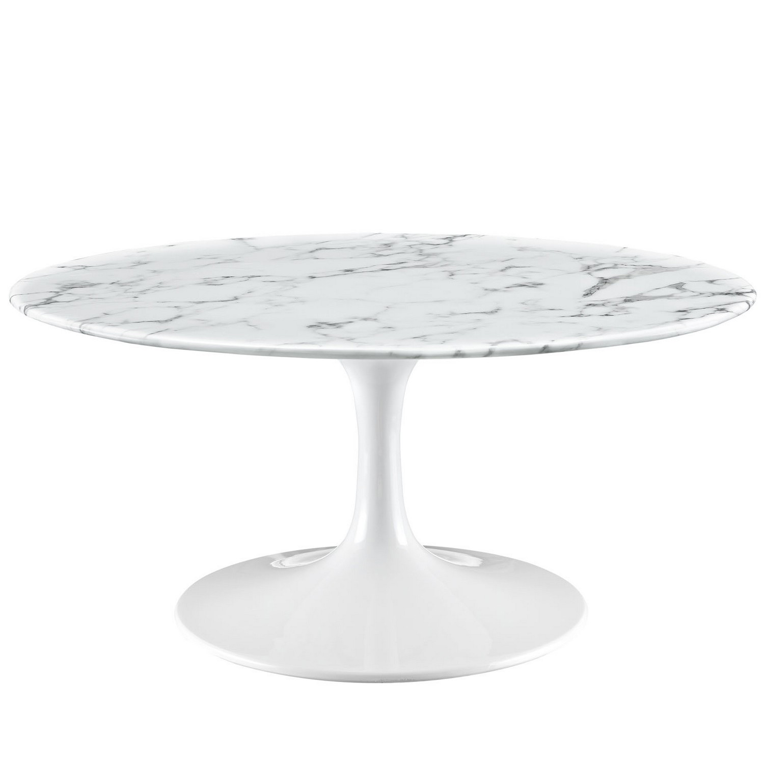 Modway Lippa 36 Marble Coffee Table - White