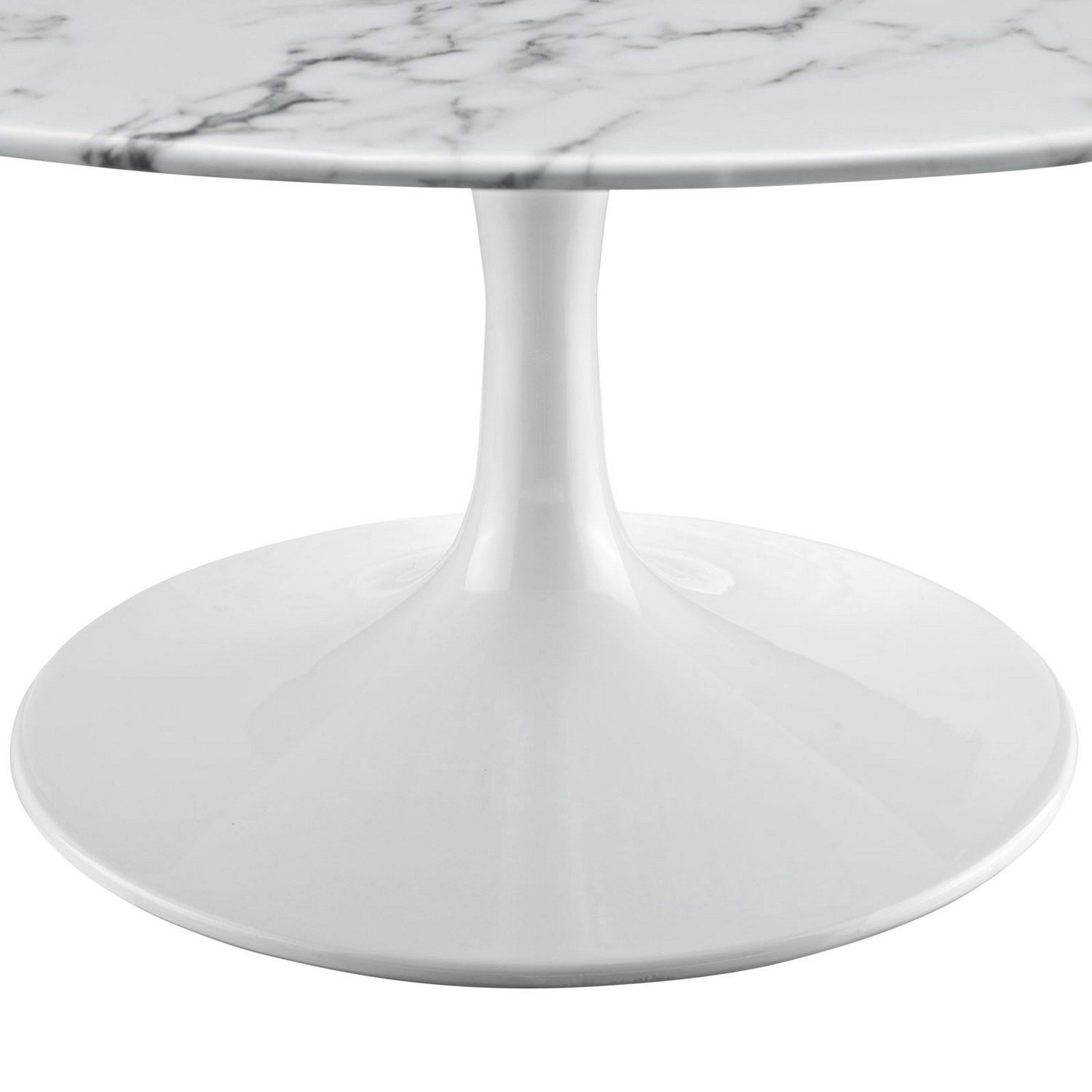Modway Lippa 36 Marble Coffee Table - White
