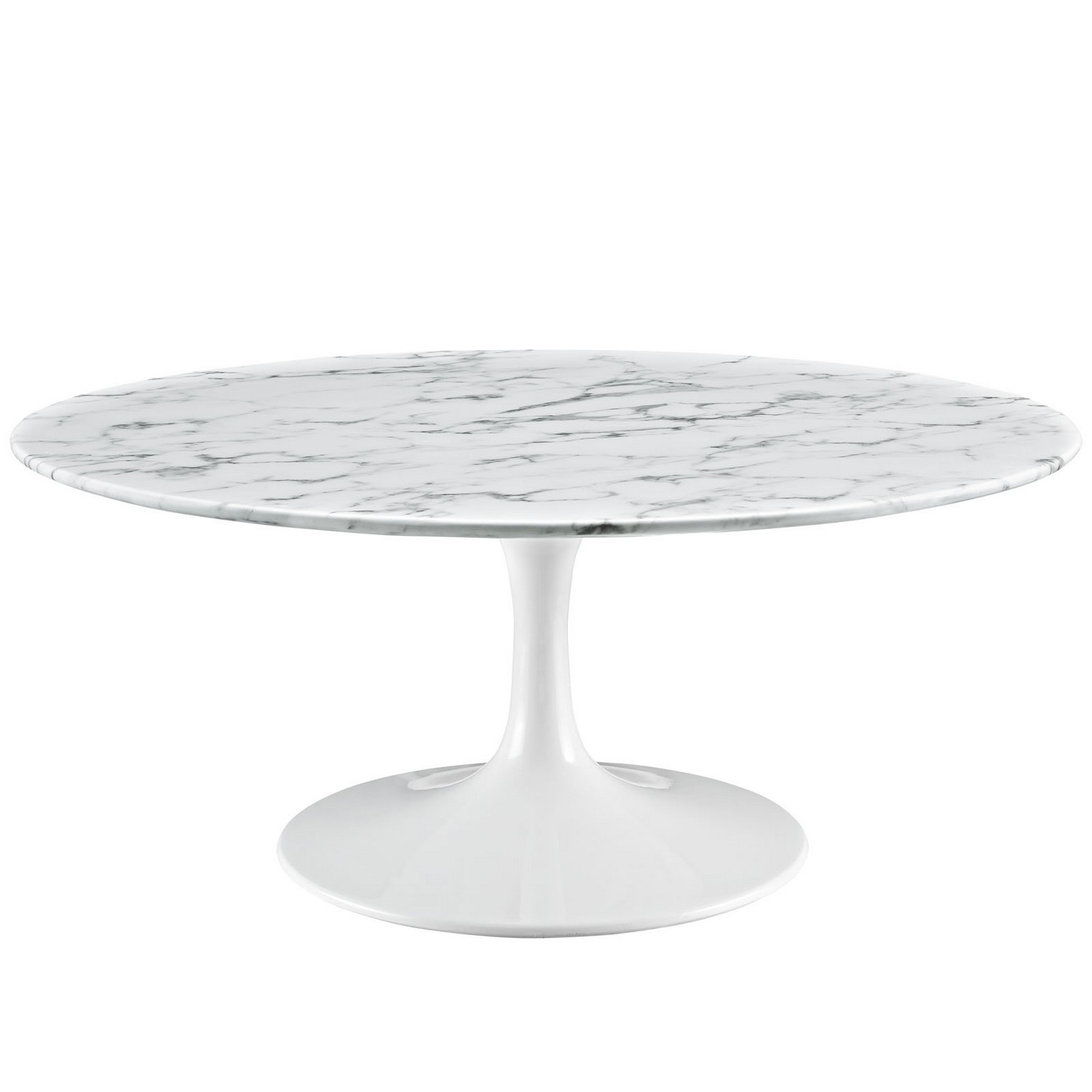 Modway Lippa 40 Marble Coffee Table - White