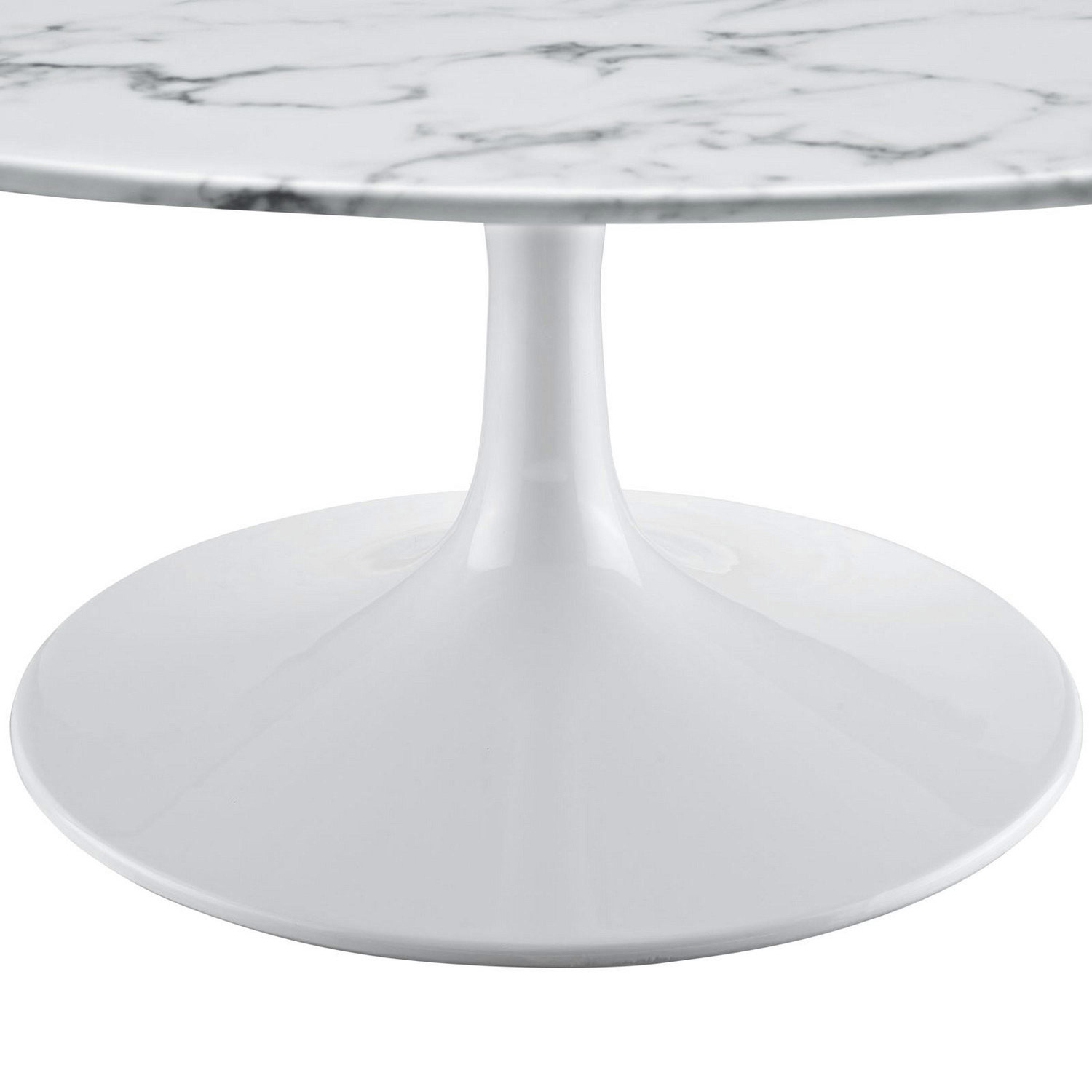 Modway Lippa 40 Marble Coffee Table - White