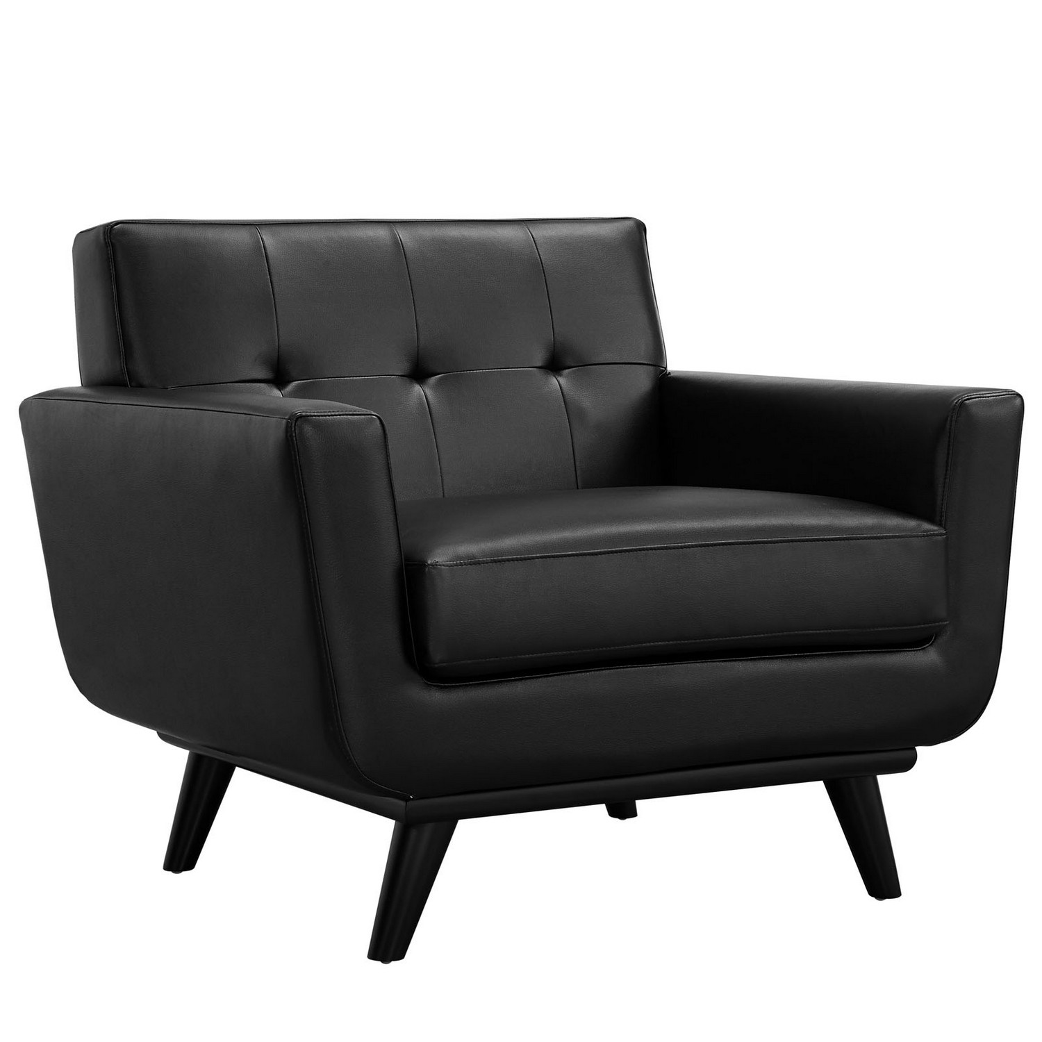 Modway Engage Leather Sofa Set - Black