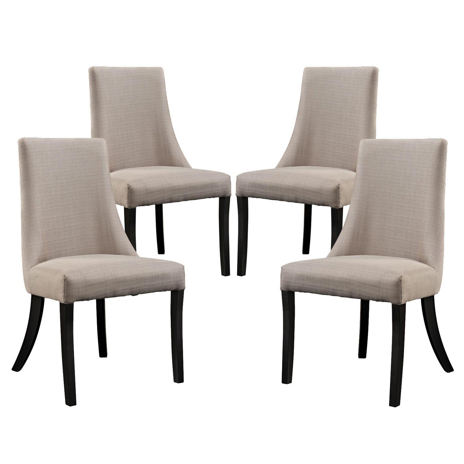 Modway Reverie Dining Side Chair Set of 4 - Beige