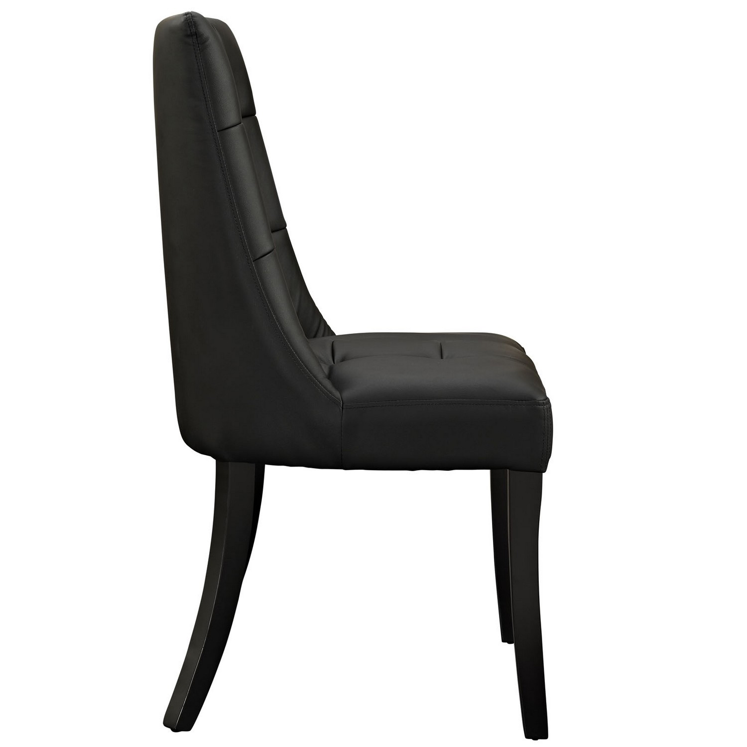 Modway Noblesse Vinyl Dining Chair Set of 4 - Black