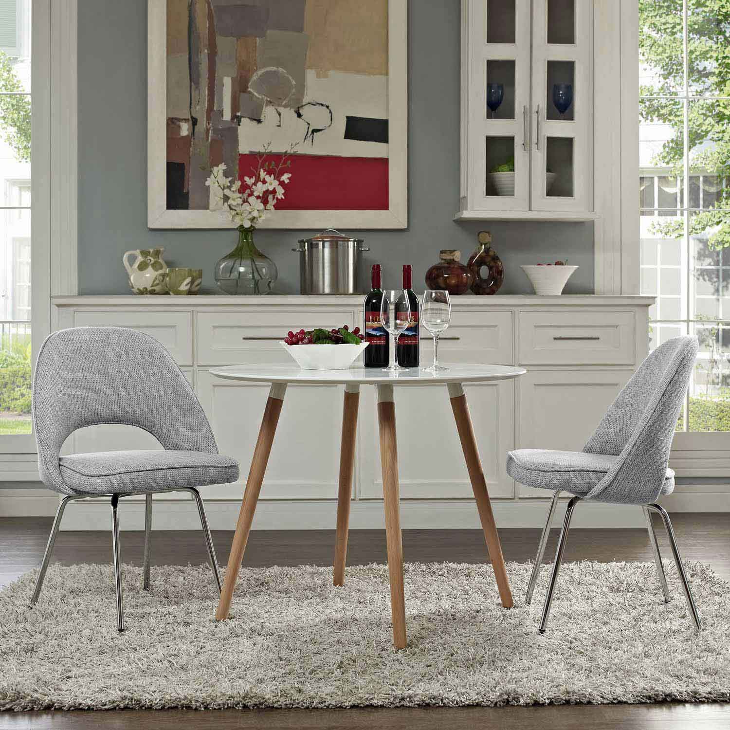 Modway Cordelia Dining Chairs Set of 2 - Light Gray