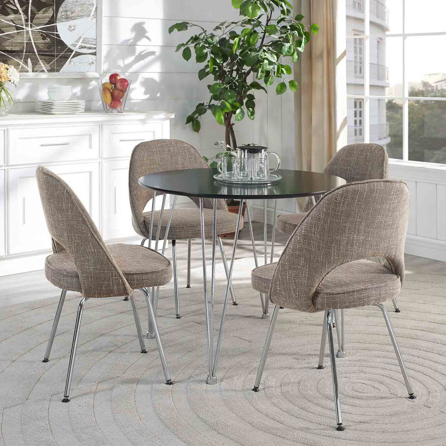 Modway Cordelia Dining Chairs Set of 4 - Oat