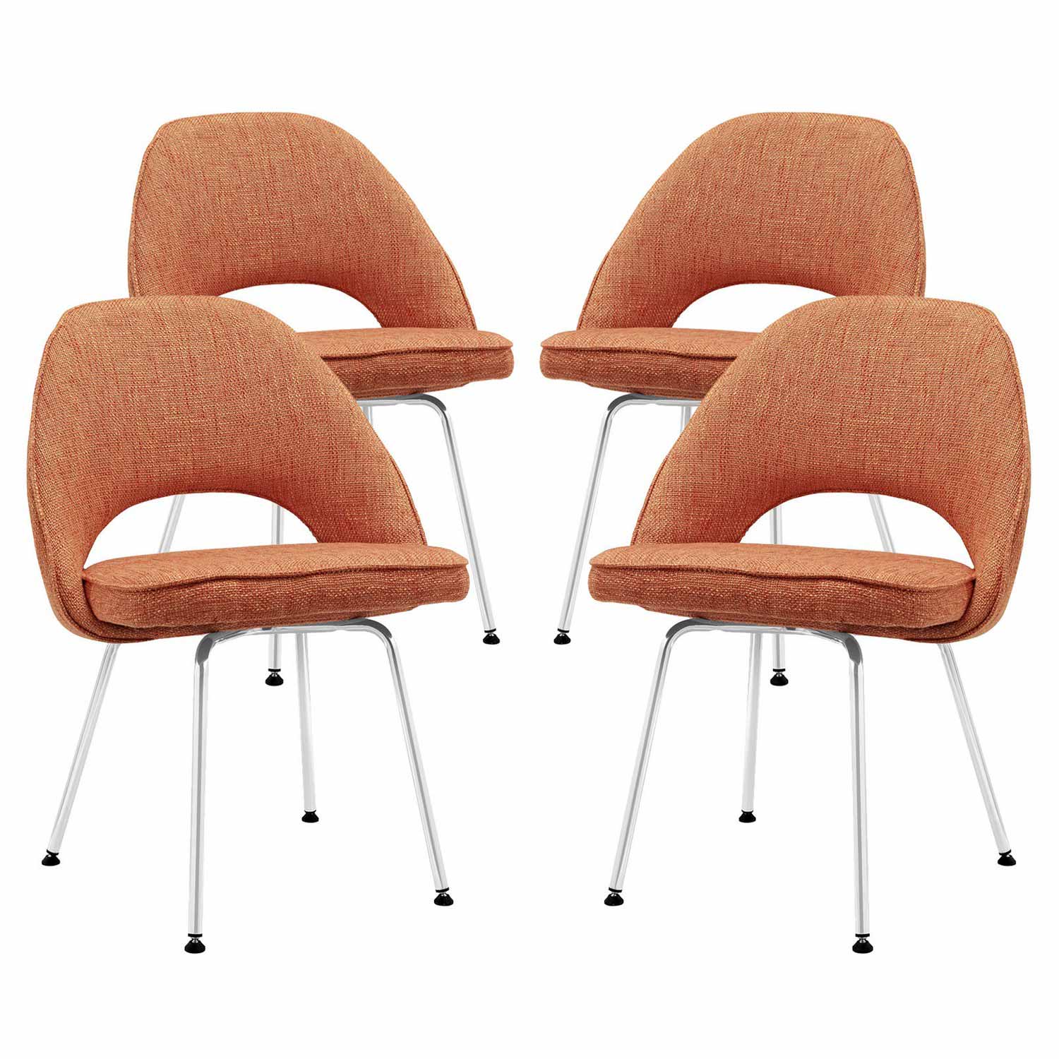 Modway Cordelia Dining Chairs Set of 4 - Orange