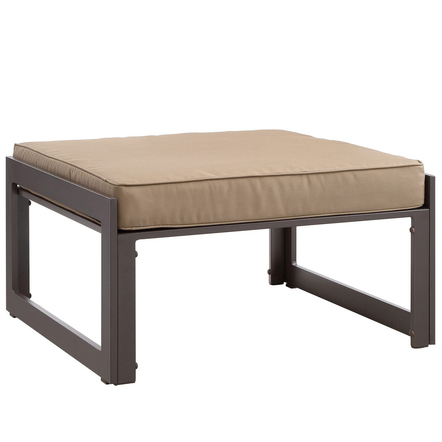 Modway Fortuna 5 Piece Outdoor Patio Sectional Sofa Set - Brown/Mocha