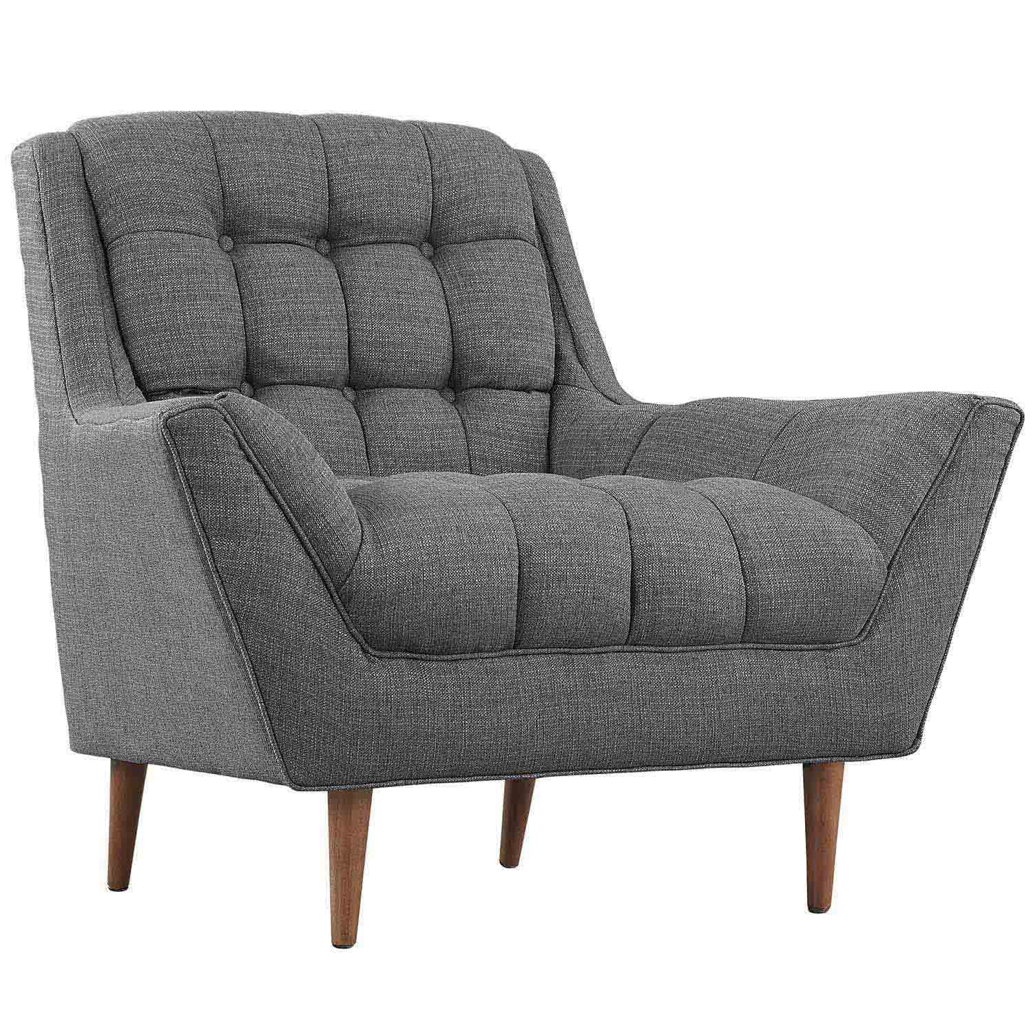 Modway Response Fabric Arm Chair - Gray