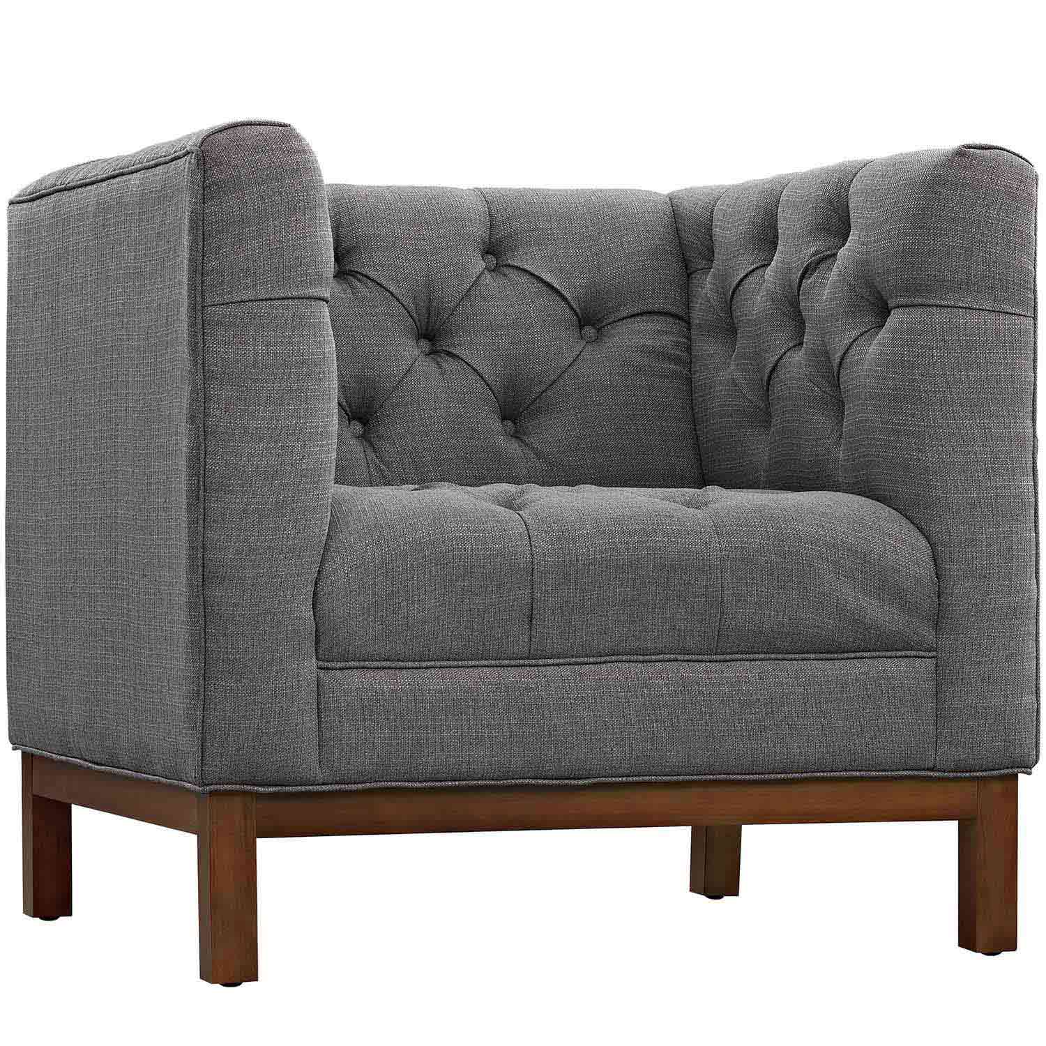 Modway Panache Fabric Arm Chair - Gray