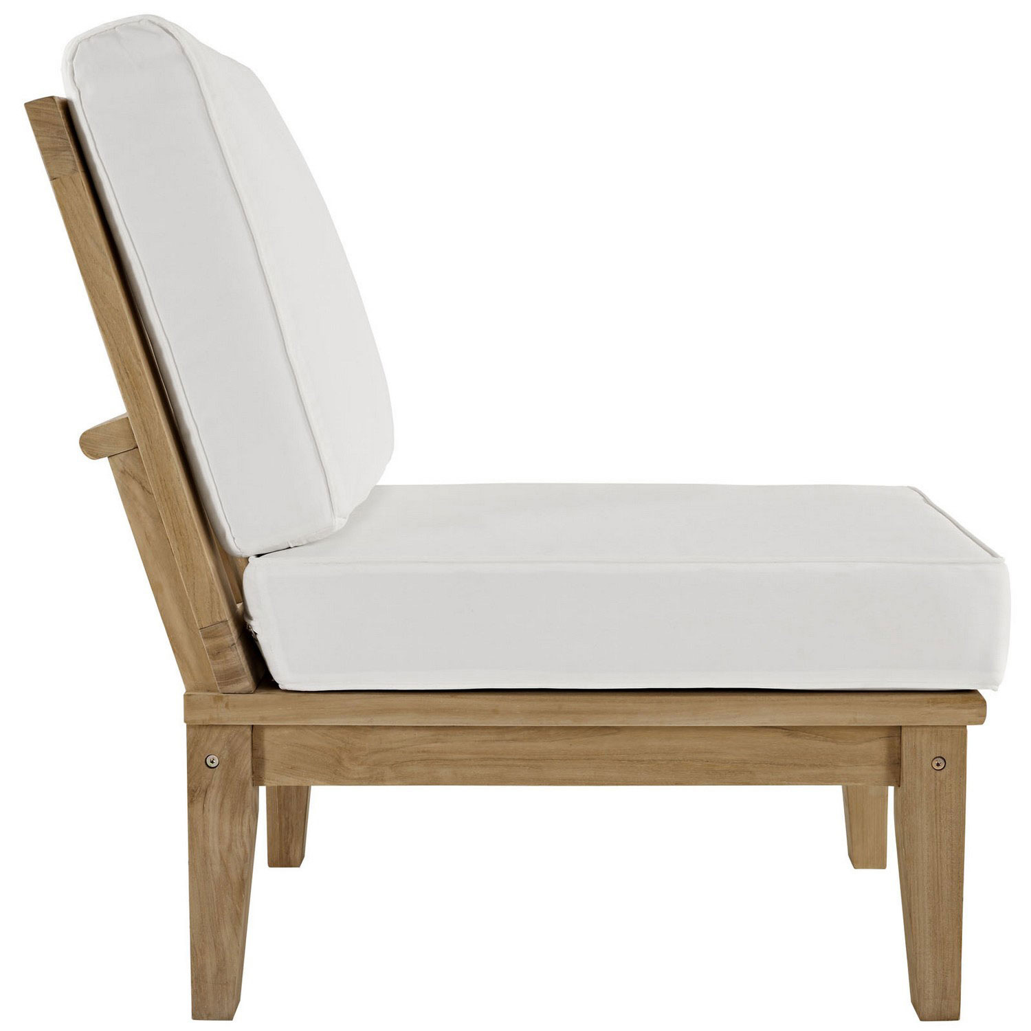 Modway Marina 3 Piece Outdoor Patio Teak Sofa Set - Natural White