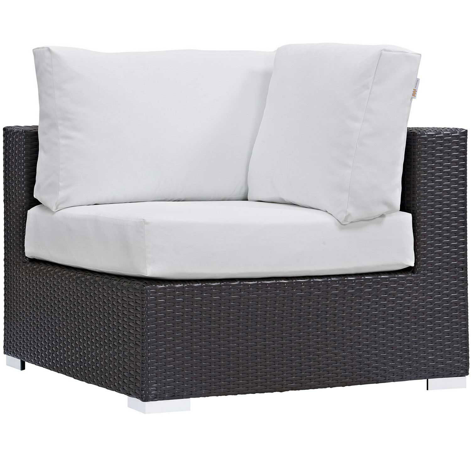 Modway Convene Outdoor Patio Corner - Espresso White