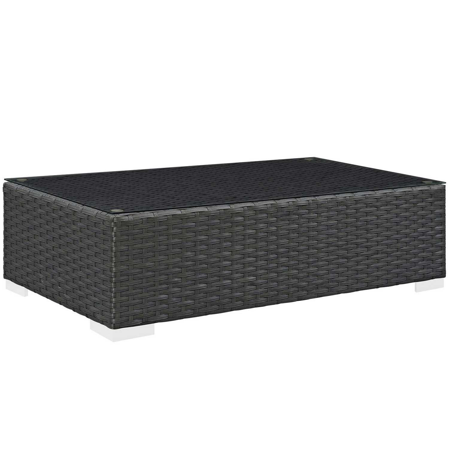Modway Sojourn Outdoor Patio Coffee Table - Chocolate