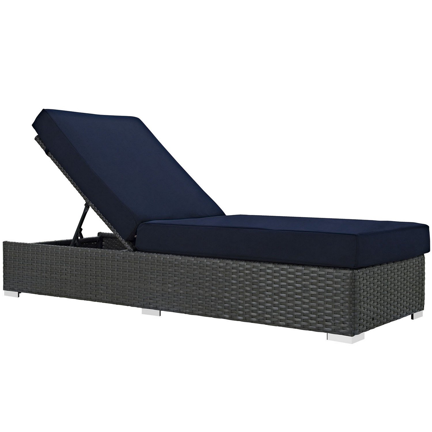 Modway Sojourn Outdoor Patio SunbrellaChaise Lounge - Canvas Navy