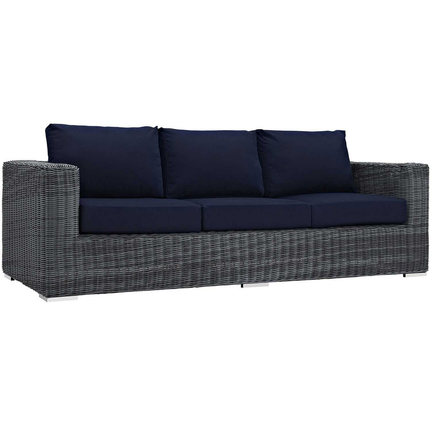 Modway Summon Outdoor Patio Sunbrella Sofa - Canvas Navy