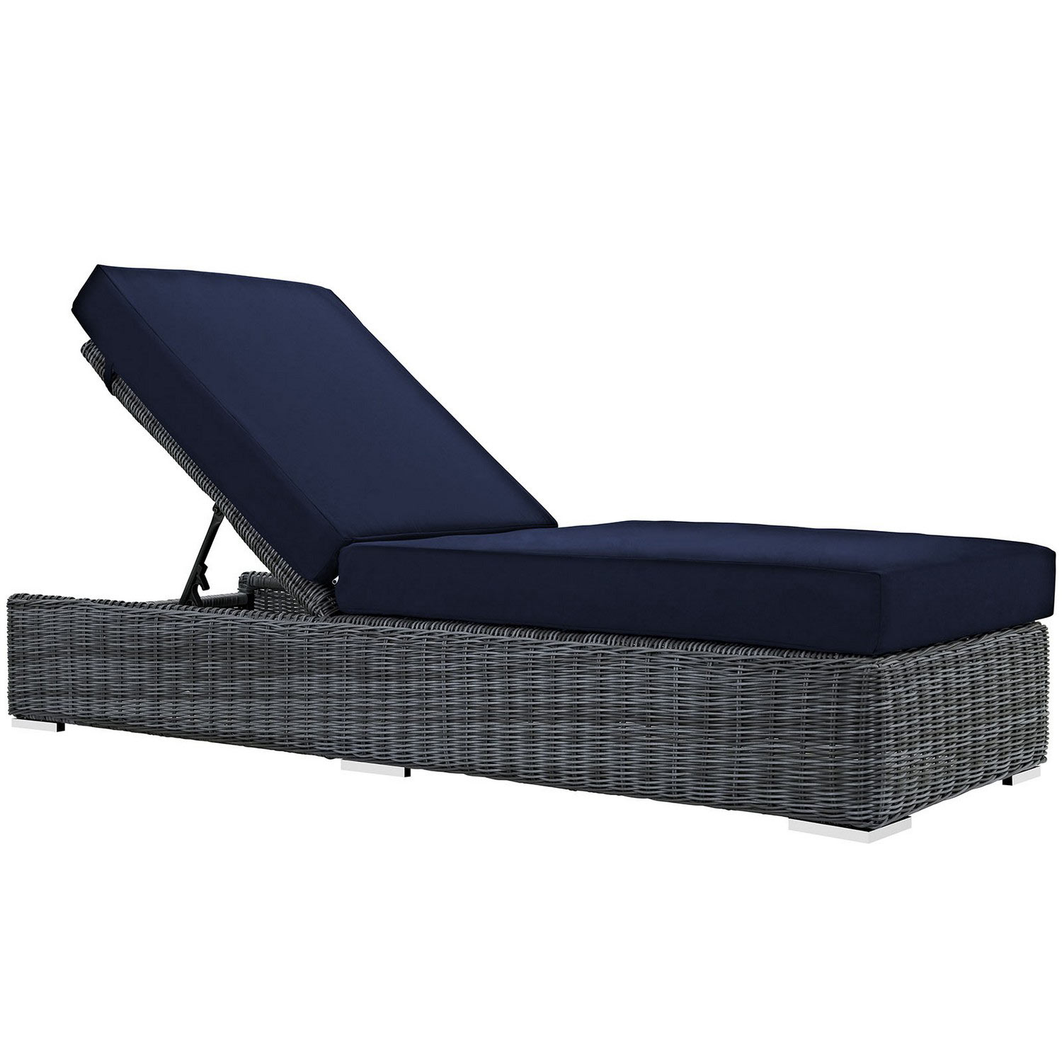 Modway Summon Outdoor Patio Sunbrella Chaise Lounge - Canvas Navy