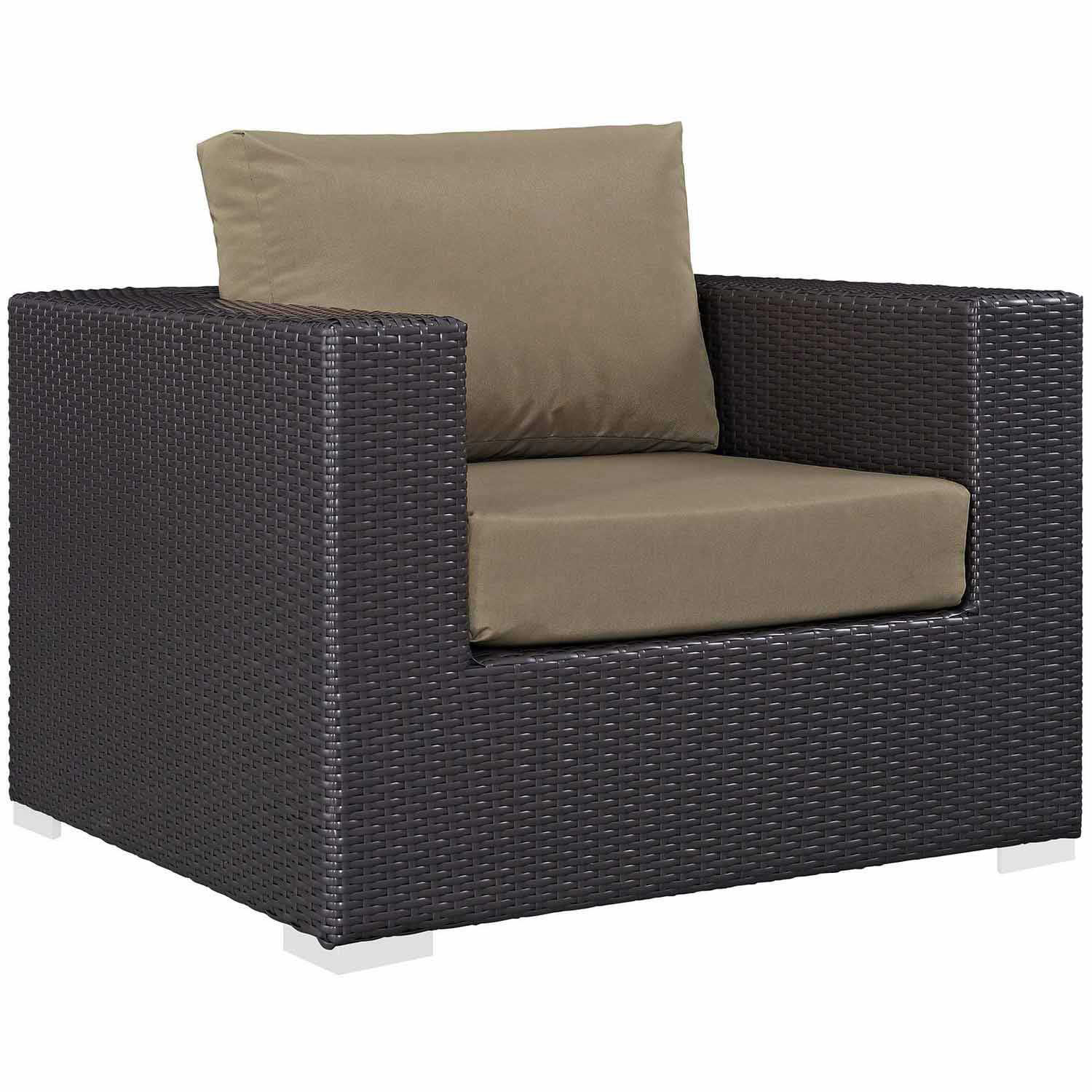 Modway Convene Outdoor Patio Arm Chair - Espresso Mocha