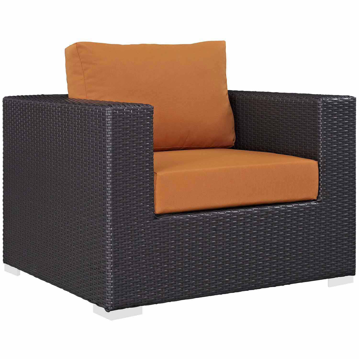 Modway Convene Outdoor Patio Arm Chair - Espresso Orange