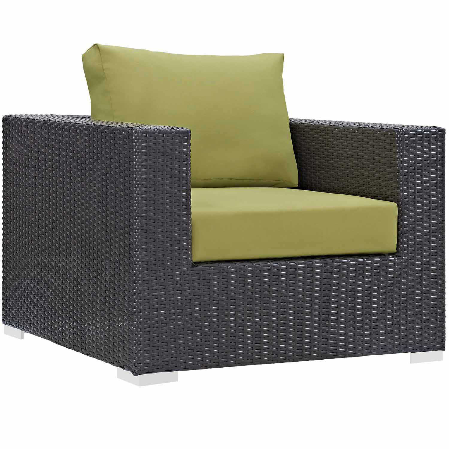 Modway Convene Outdoor Patio Arm Chair - Espresso Peridot