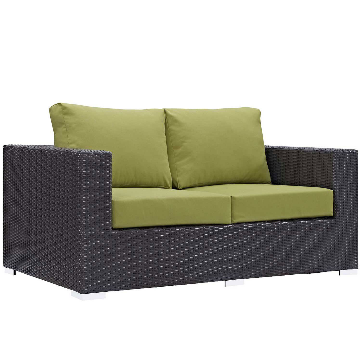 Modway Convene Outdoor Patio Loveseat - Espresso Peridot