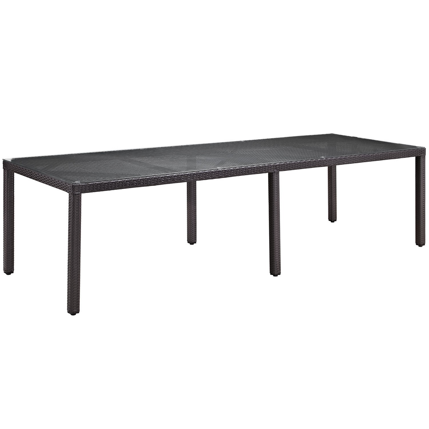 Modway Convene 114-inch Outdoor Patio Dining Table - Espresso