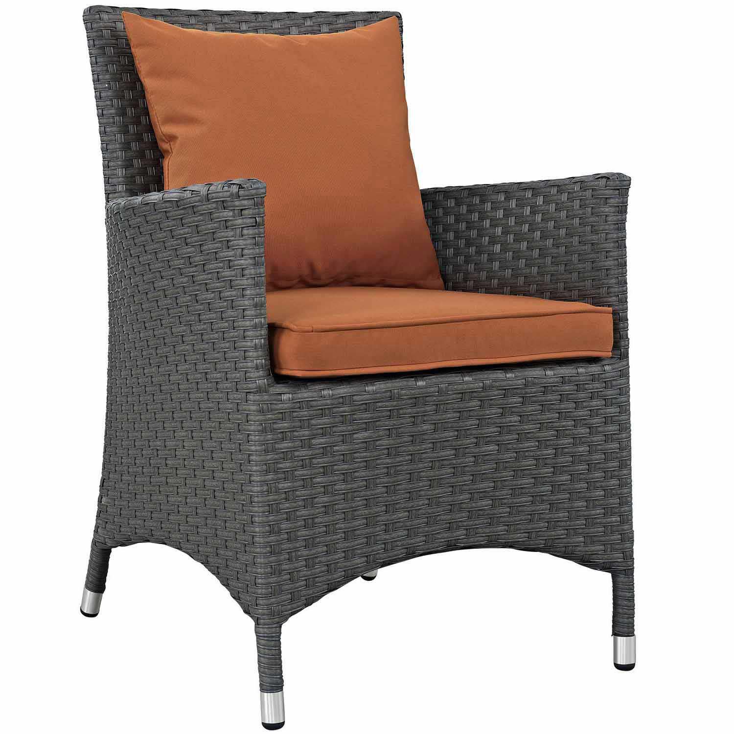 Modway Sojourn Dining Outdoor Patio Sunbrella Arm Chair - Canvas Tuscan