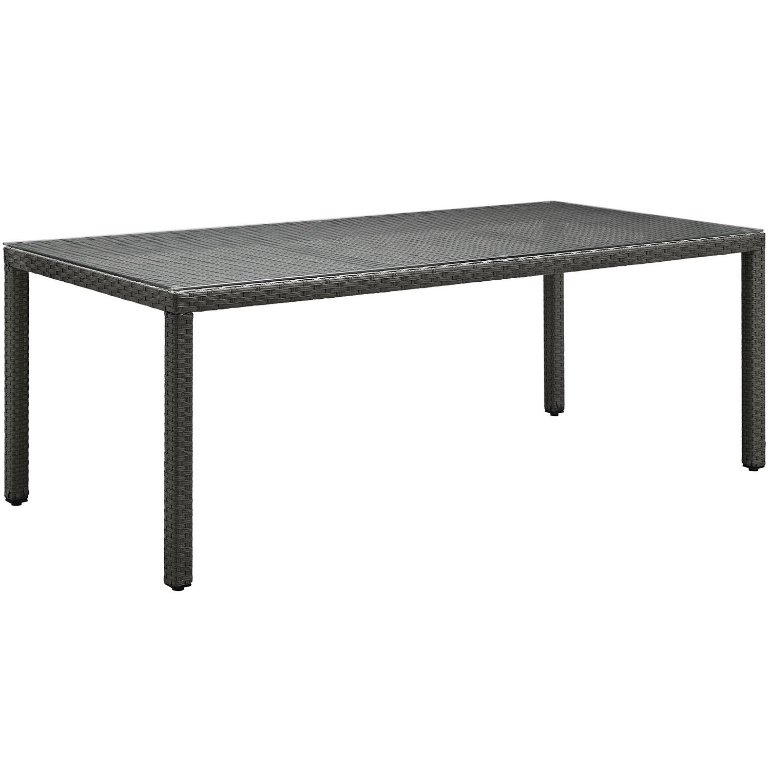 Modway Sojourn 82-inch Outdoor Patio Dining Table - Chocolate
